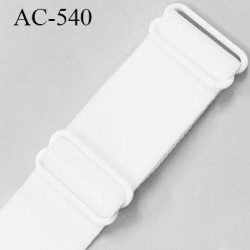 Bretelle 25 mm lingerie SG couleur blanc satiné haut de gamme grande marque finition 2 barettes  prix a la pièce