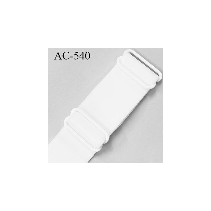Bretelle 25 mm lingerie SG couleur blanc satiné haut de gamme grande marque finition 2 barettes  prix a la pièce