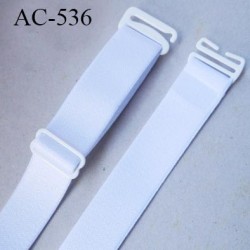 Bretelle 16 mm lingerie SG couleur blanc brillant haut de gamme grande marque finition 2 barettes  prix a la pièce