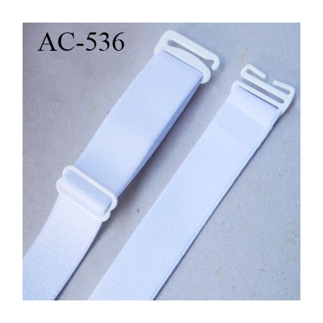 Bretelle 16 mm lingerie SG couleur blanc brillant haut de gamme grande marque finition 2 barettes prix a la pièce