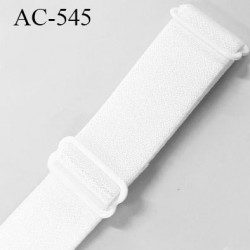 Bretelle 20 mm lingerie SG couleur blanc brillant haut de gamme grande marque finition 2 barettes  prix a la pièce