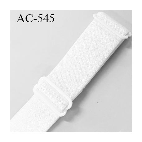 Bretelle 20 mm lingerie SG couleur blanc brillant haut de gamme grande marque finition 2 barettes prix a la pièce