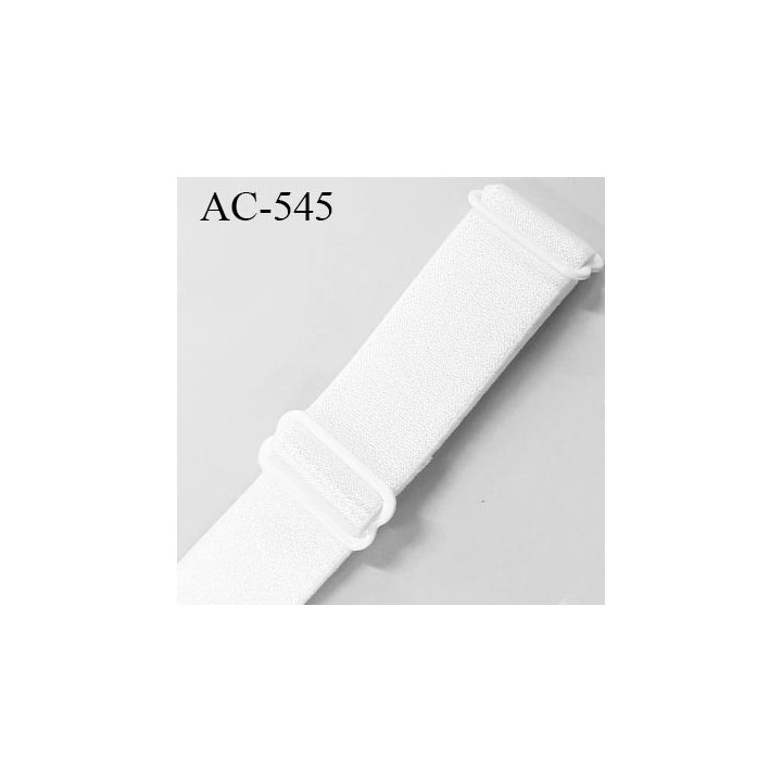 Bretelle 20 mm lingerie SG couleur blanc brillant haut de gamme grande marque finition 2 barettes  prix a la pièce