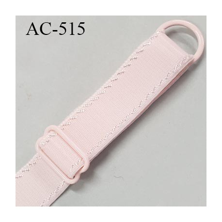 Bretelle 16 mm lingerie SG couleur rose candy très haut de gamme finition avec 1 barettes + 1 anneau prix a la pièce