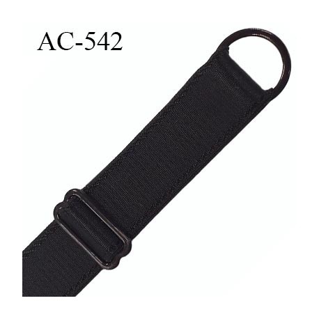 Bretelle 19 mm lingerie SG couleur noir très haut de gamme finition avec 1 barettes + 1 anneau prix a la pièce