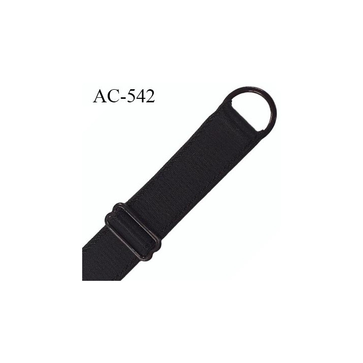 Bretelle 19 mm lingerie SG couleur noir très haut de gamme finition avec 1 barettes + 1 anneau prix a la pièce