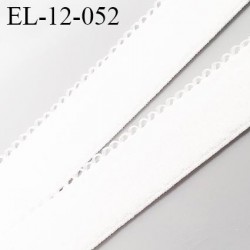 élastique lingerie 12 mm picot couleur écru grande marque fabriqué en France style velours largeur 12 mm prix au mètre