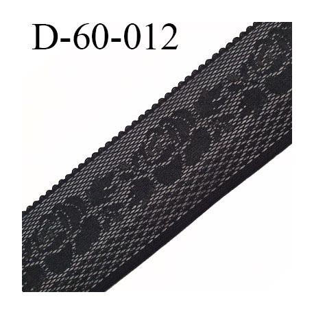 dentelle noir 60 mm lycra élastique avec anti glisse fabriqué en France pour une grande marque souple prix au mètre