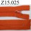 fermeture éclair longueur 15 cm couleur orange clair non séparable zip nylon