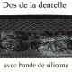 dentelle noir 60 mm lycra élastique avec anti glisse fabriqué en France pour une grande marque souple prix au mètre