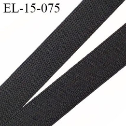 élastique 15 mm fin petit grain couleur noir belle élasticité largeur 15 mm prix  au mètre