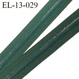 élastique bande anti glisse haut de gamme  couleur vert largeur 13 mm  bande silicone fabriqué en France prix au mètre