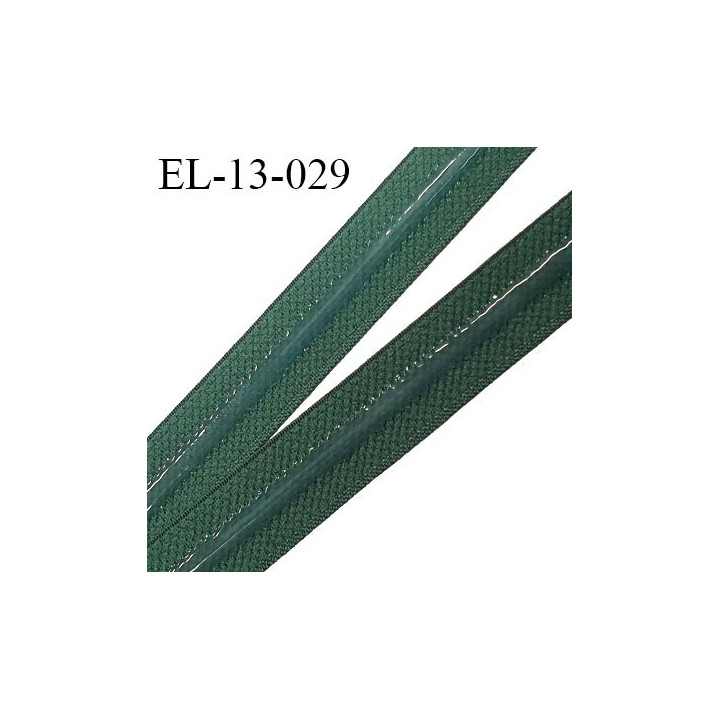 élastique bande anti glisse haut de gamme  couleur vert largeur 13 mm  bande silicone fabriqué en France prix au mètre
