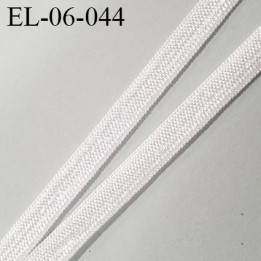 Elastique 6 mm fin couleur écru brillant spécial lingerie polyamide élasthanne fabriqué en France  6  mm prix au mètre