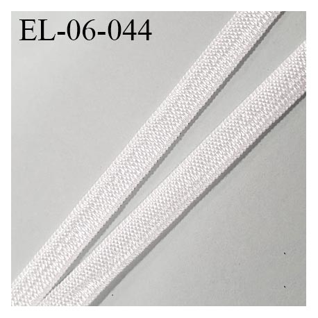 Elastique 6 mm fin couleur écru brillant spécial lingerie polyamide élasthanne fabriqué en France 6 mm prix au mètre