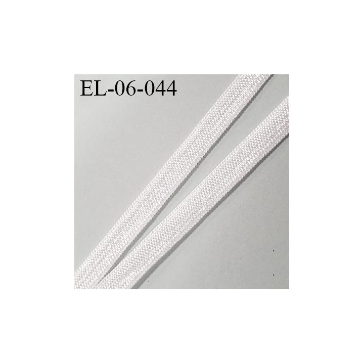 Elastique 6 mm fin couleur écru brillant spécial lingerie polyamide élasthanne fabriqué en France  6  mm prix au mètre