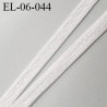 Elastique 6 mm fin couleur écru brillant spécial lingerie polyamide élasthanne fabriqué en France 6 mm prix au mètre