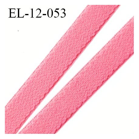 élastique lingerie 12 mm couleur corail grande marque fabriqué en France style velours largeur 12 mm prix au mètre