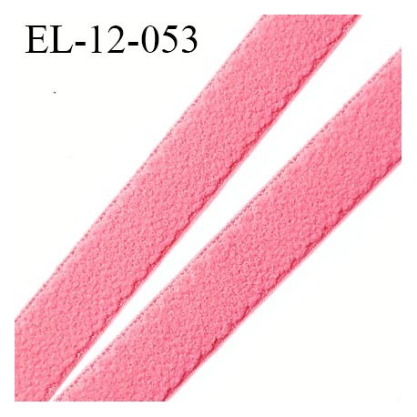 élastique lingerie 12 mm couleur corail grande marque fabriqué en France style velours largeur 12 mm  prix au mètre