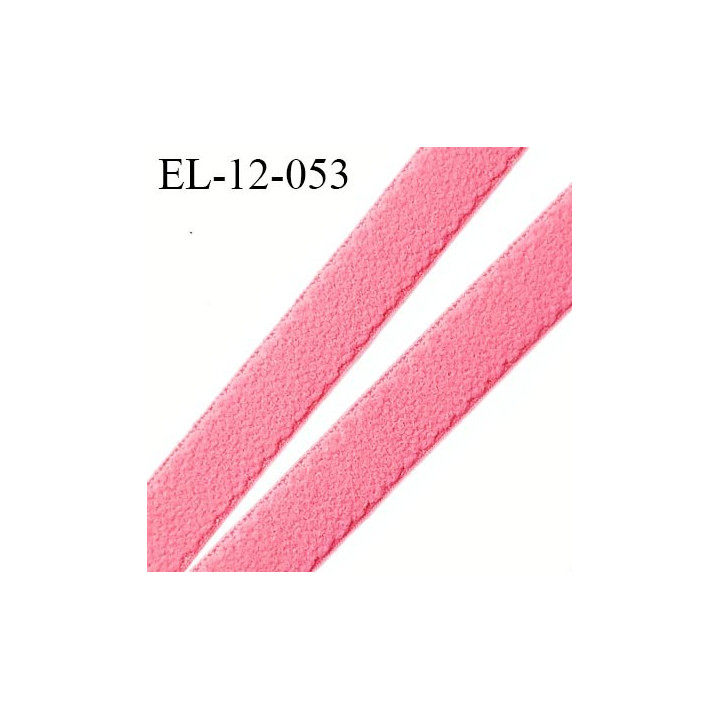élastique lingerie 12 mm couleur corail grande marque fabriqué en France style velours largeur 12 mm  prix au mètre