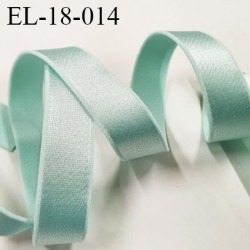 Elastique 18 mm bretelle et lingerie couleur vert atoll brillant très beau  largeur 18 mm prix au mètre