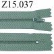 fermeture éclair longueur 15 cm couleur gris vert non séparable zip nylon