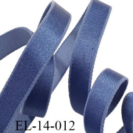élastique 14 mm lingerie couleur bleu grande marque fabriqué en France polyamide élasthanne largeur 14 mm  prix au mètre