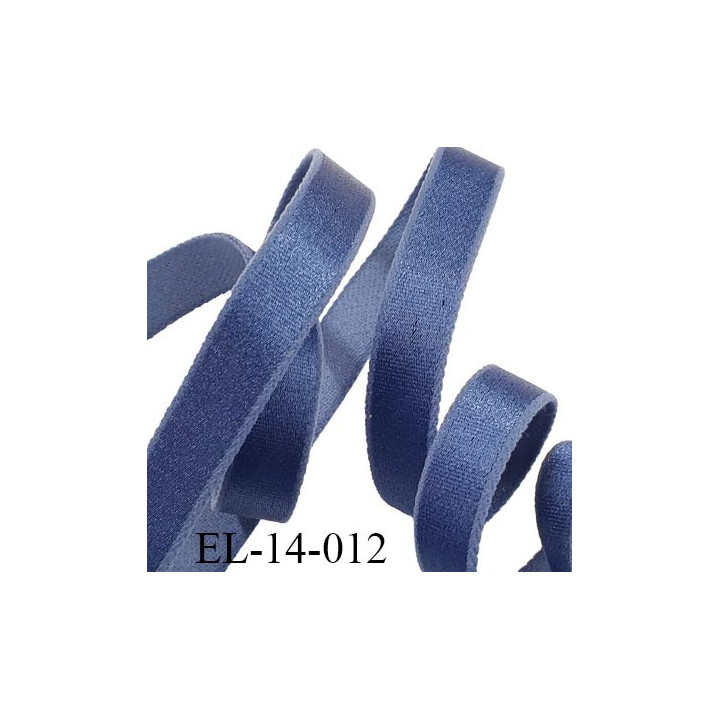 élastique 14 mm lingerie couleur bleu grande marque fabriqué en France polyamide élasthanne largeur 14 mm  prix au mètre