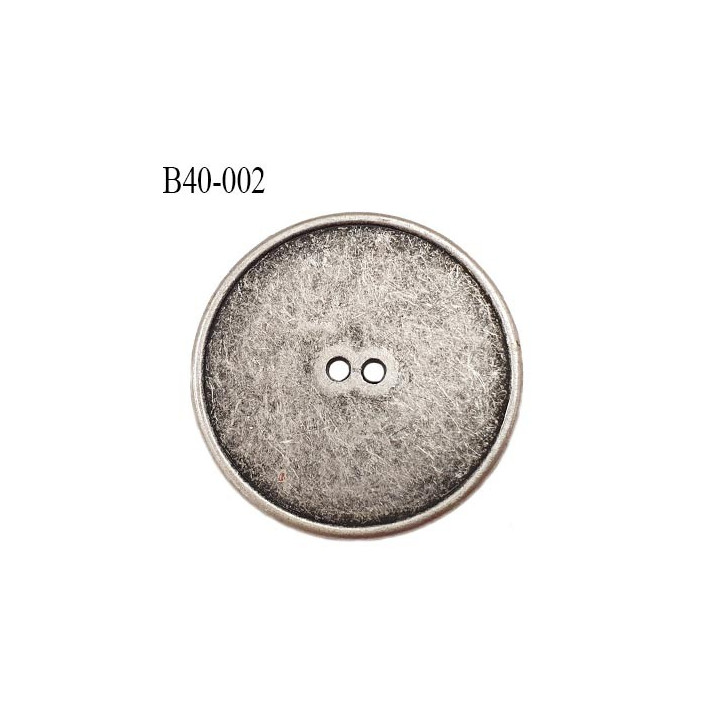 bouton 40 mm en métal style ancien patiné 2 trous diamètre 40 mm