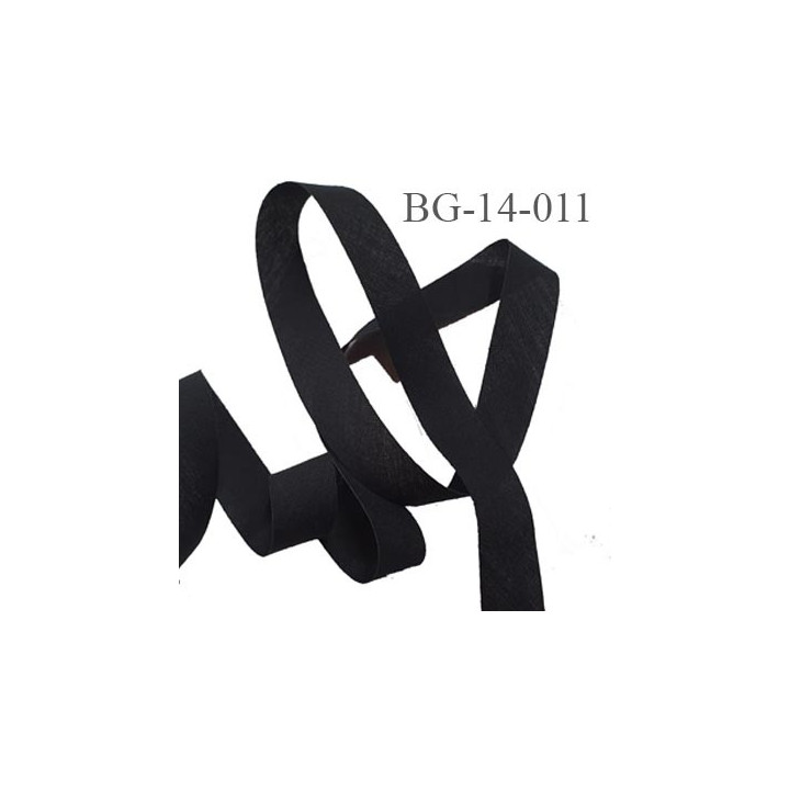 biais à plier 14 mm galon couleur noir synthétique aspect comme le coton largeur 14 mm prix au mètre