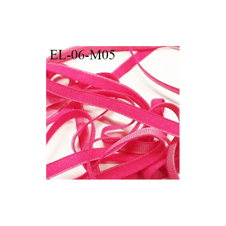 élastique lingerie 6 mm couleur fuschia grande marque fabriqué en France  largeur 6 mm  prix au mètre