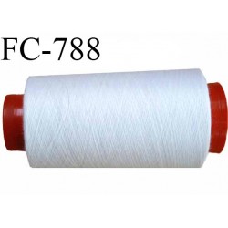 CONE 1000 m fil Polyester n° 120 couleur blanc longueur 1000 mètres fil européen bobiné en France certifié oeko tex