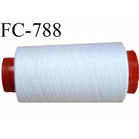 CONE 1000 m fil Polyester n° 120 couleur blanc  longueur 1000 mètres fil européen bobiné en France