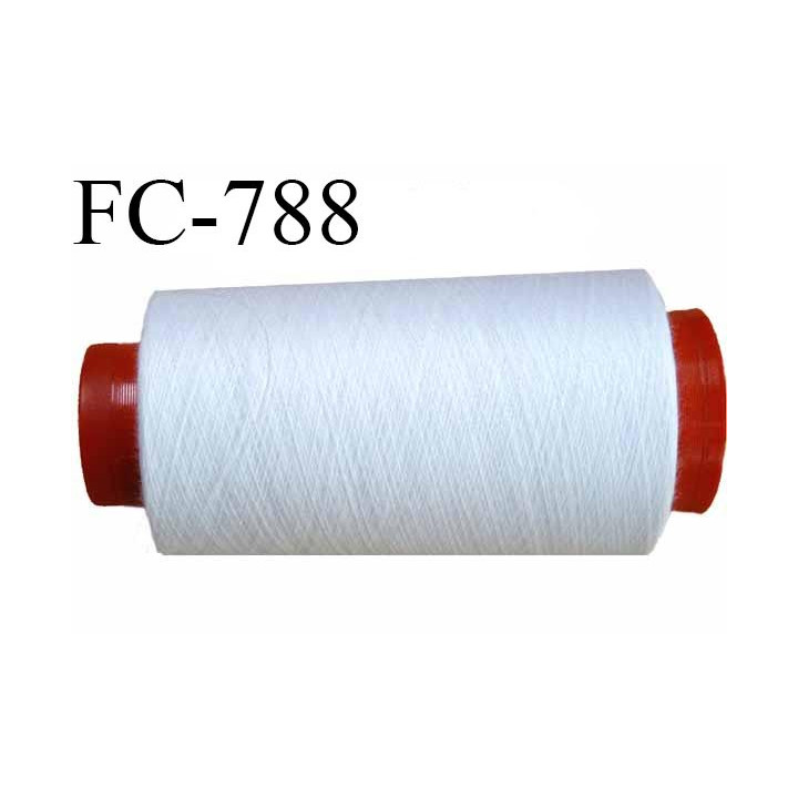 CONE 2000 m fil Polyester n° 120 couleur blanc  longueur 2000 mètres fil européen bobiné en France