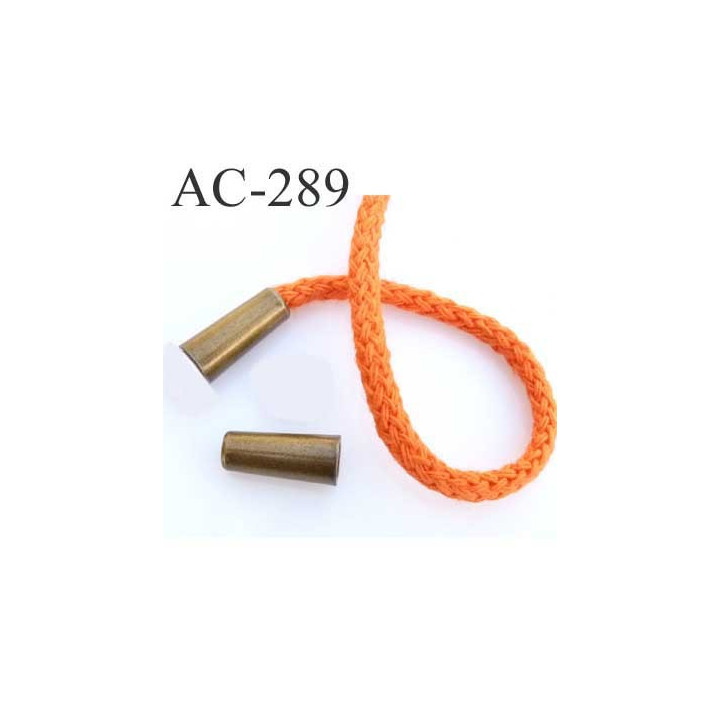 arrêt stop cordon   métal couleur laiton vieilli pour cordon de 3 a 5 mm  au maximum de diamètre prix à la pièce
