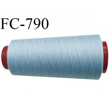 CONE 2000 m fil Polyester n° 120 couleur bleu clair longueur 2000 mètres fil européen bobiné en France
