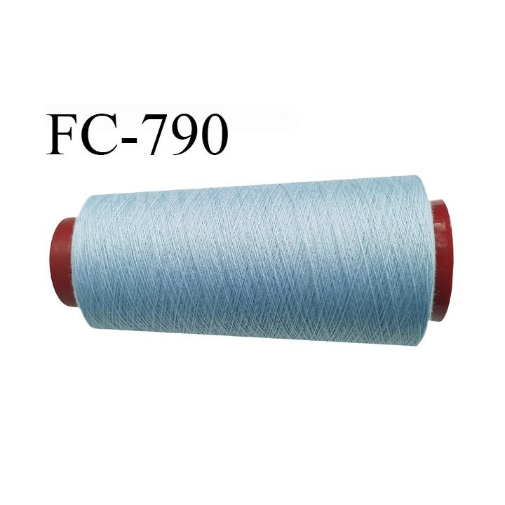 CONE 5000 m fil Polyester n° 120 couleur bleu clair longueur 5000 mètres fil européen bobiné en France