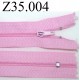 fermeture éclair longueur 35 cm couleur rose non séparable zip nylon largeur 2.5 cm