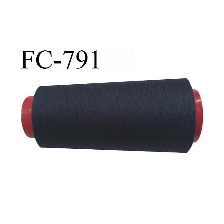 CONE 5000 m fil Polyester n° 120 couleur bleu marine foncé longueur 5000 mètres fil européen bobiné en France certifié oeko tex