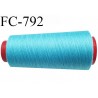 CONE 5000 m fil Polyester n° 120 bleu turquoise longueur 5000 mètres fil européen bobiné en France certifié oeko tex