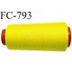 CONE 1000 m fil Polyester n° 120 jaune citron longueur 1000 mètres fil européen bobiné en France certifié oeko tex