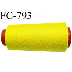 CONE 1000 m fil Polyester n° 120 jaune citron longueur 1000 mètres fil européen bobiné en France certifié oeko tex