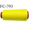 CONE 1000 m fil Polyester n° 120 jaune citron longueur 1000 mètres fil européen bobiné en France certifié oeko tex