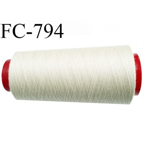 CONE 1000 m fil Polyester n° 120 crème sable ou écru longueur 1000 mètres fil européen bobiné en France certifié oeko tex