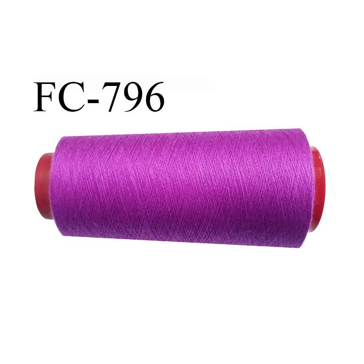 CONE 5000 m fil Polyester n° 120  pivoine longueur 5000 mètres fil européen bobiné en France certifié oeko tex
