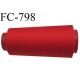 CONE 1000 m fil Polyester n° 120 rouge longueur 1000 mètres fil européen bobiné en France certifié oeko tex
