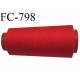 CONE 1000 m fil Polyester n° 120  rouge longueur 1000 mètres fil européen bobiné en France certifié oeko tex