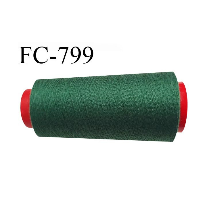 CONE 2000 m fil Polyester n° 120  vert longueur 2000 mètres fil européen bobiné en France certifié oeko tex