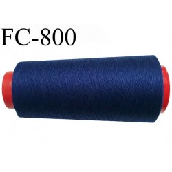 CONE 1000 m fil Polyester n° 120 bleu longueur 1000 mètres fil européen bobiné en France certifié oeko tex