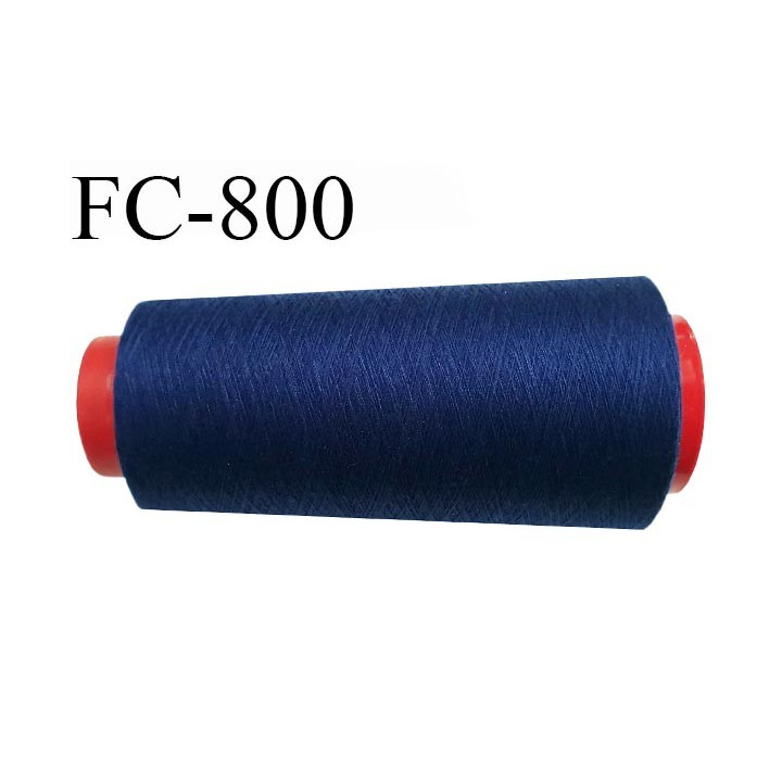 CONE 5000 m fil Polyester n° 120  bleu longueur 5000 mètres fil européen bobiné en France certifié oeko tex
